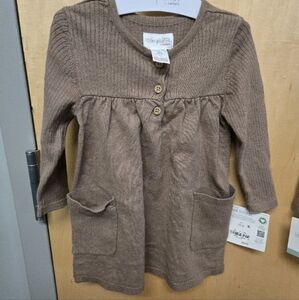 Little Planet Brown Knit Dress 9mo